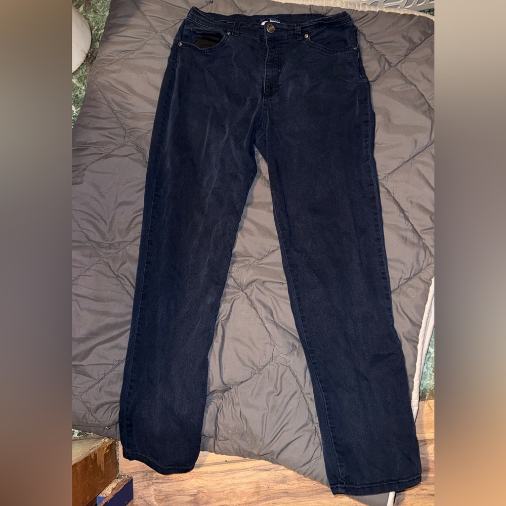 Basic Editions Women's Boot Cut Jeans - Dark Blue
